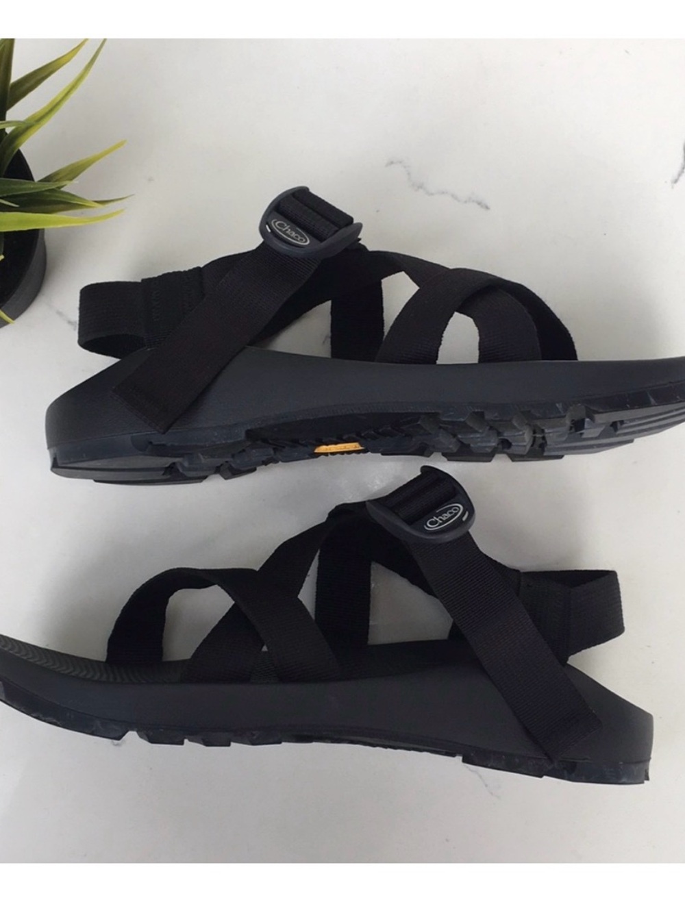 Chaco Men’s Black Adjustable Strap Sandals - Picture 4 of 5